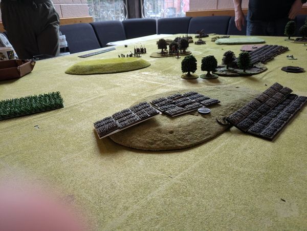 Warmaster game at Night Owls