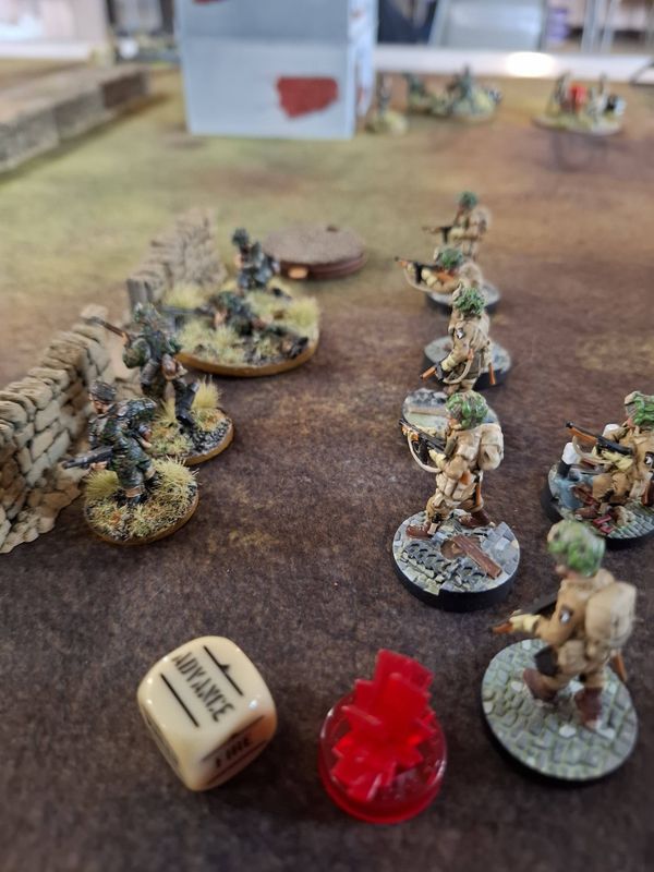 Bolt Action battle between US Airborne and German SS