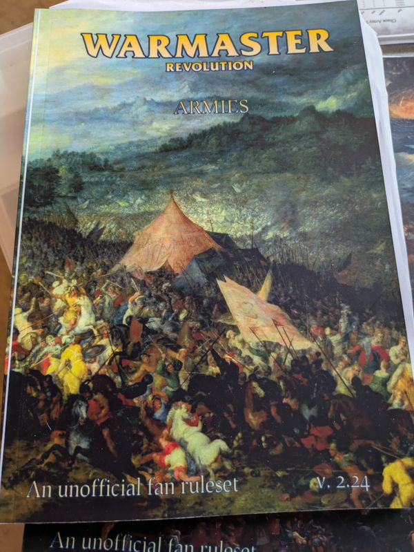 Warmaster game at Night Owls