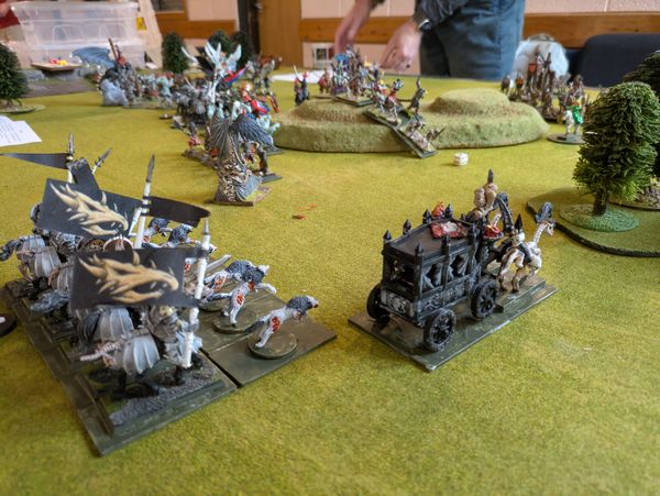Warmaster game at Night Owls